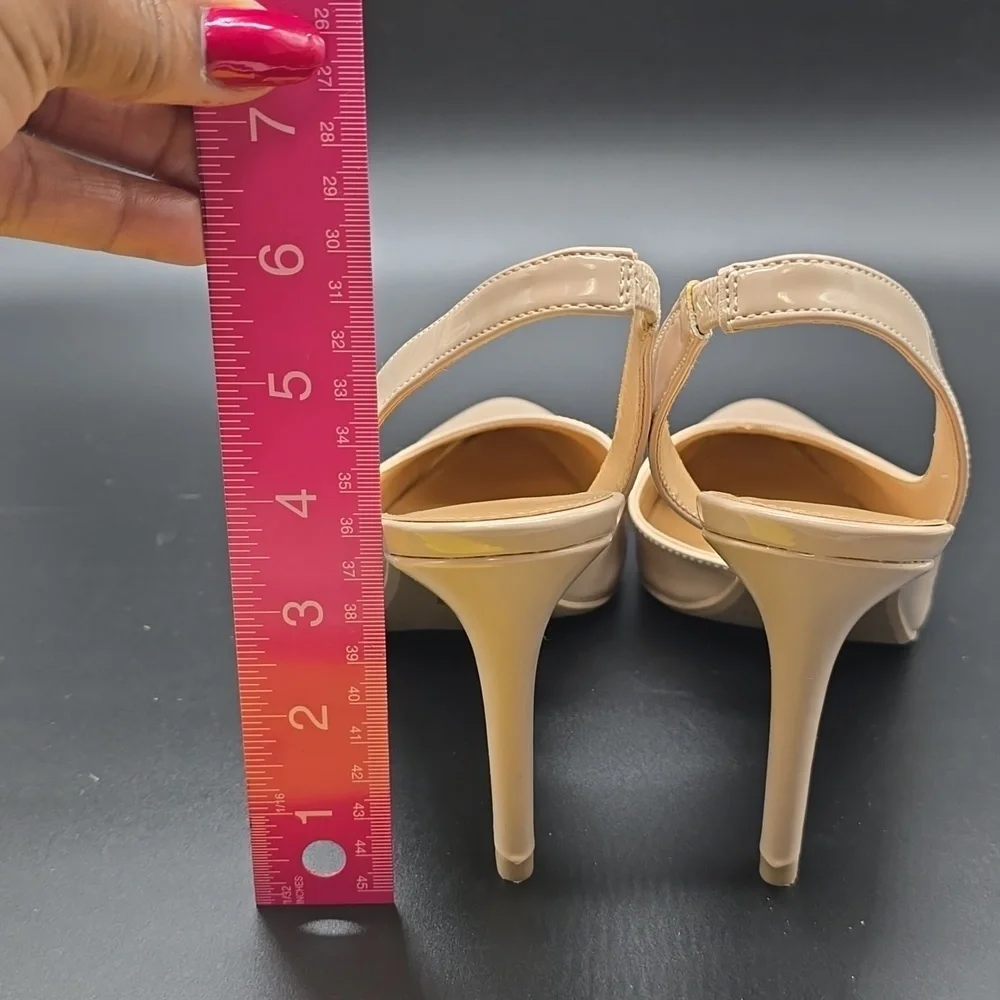 CATO | Women's | Slingback Pumps |Nude Patents | Pointed Toe | Size 10M